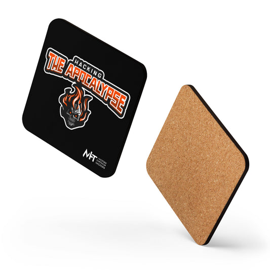 Hacking the Apocalypse V1 - Cork-back coaster by DarkByteGear