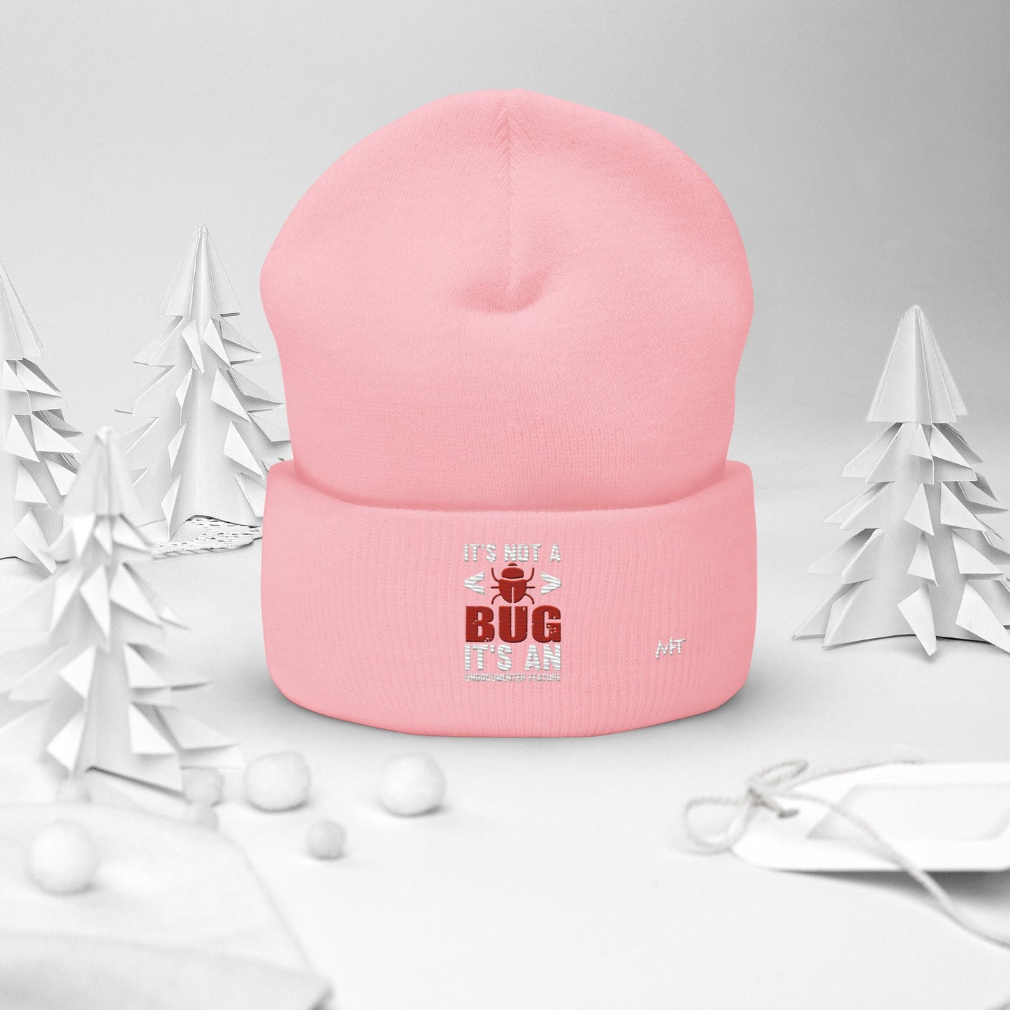 It's not a Bug; it's an Undocumented Feature - Cuffed Beanie by DarkByteGear