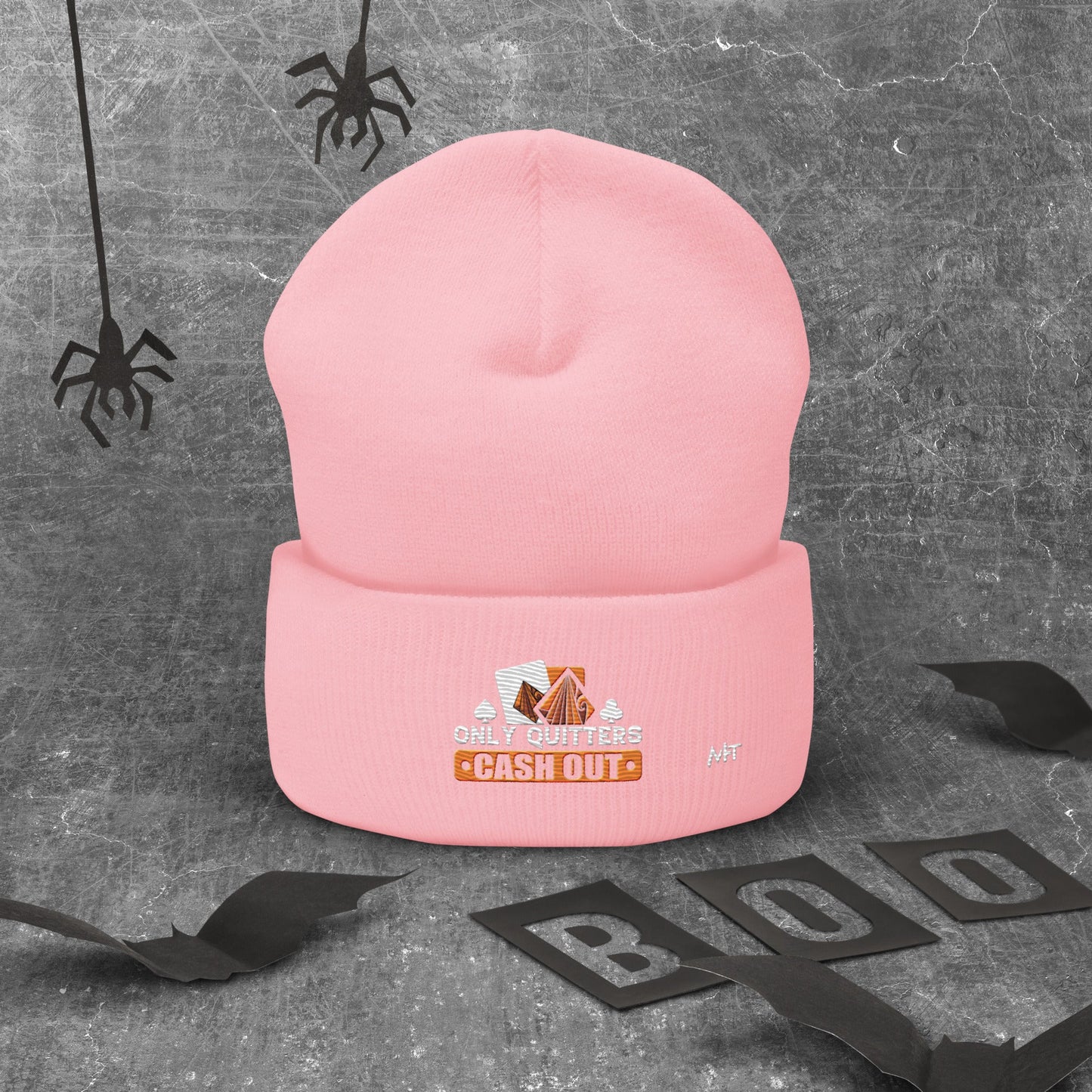 Only Quitters Cash Out - Cuffed Beanie by DarkByteGear