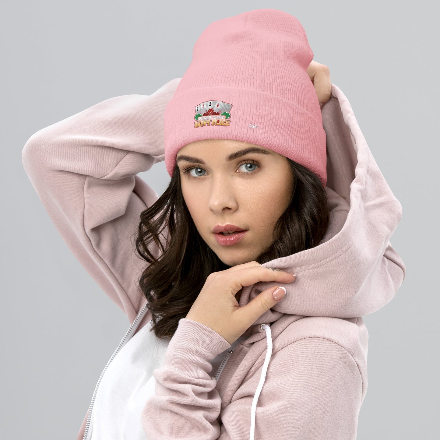 Poker Dad is like a Normal Dad but much Cooler - Cuffed Beanie by DarkByteGear