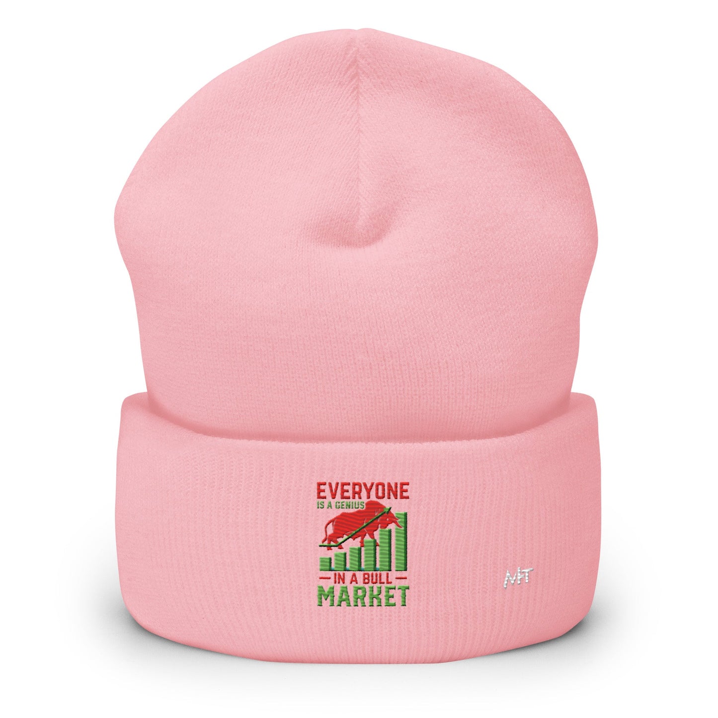 Everyone is a Genius in a Bull Market V1 - Cuffed Beanie by DarkByteGear