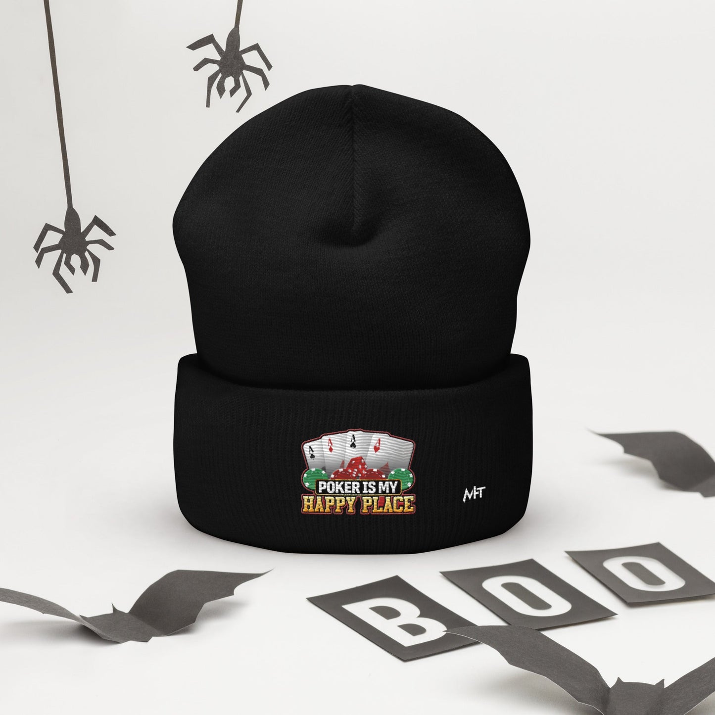 Poker Dad is like a Normal Dad but much Cooler - Cuffed Beanie by DarkByteGear