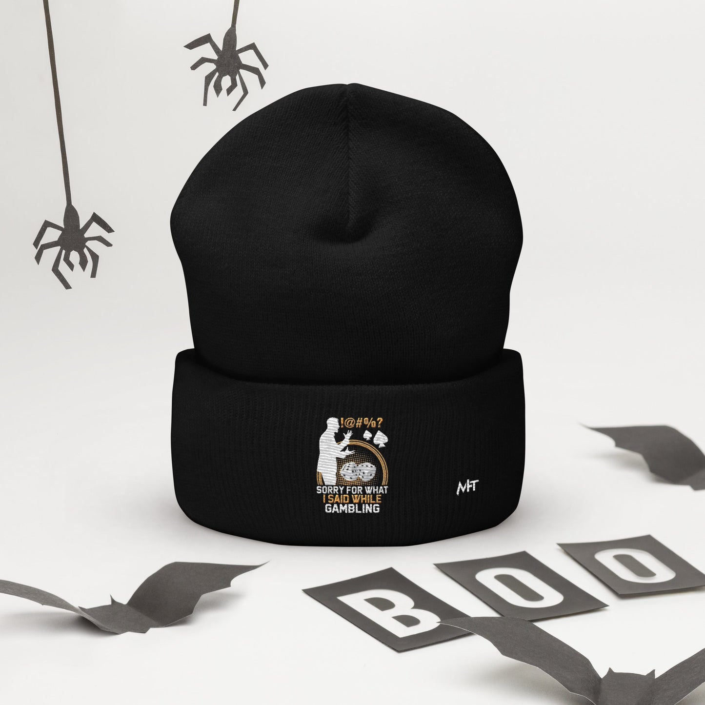 Sorry for what I Said while Gambling - Cuffed Beanie by DarkByteGear