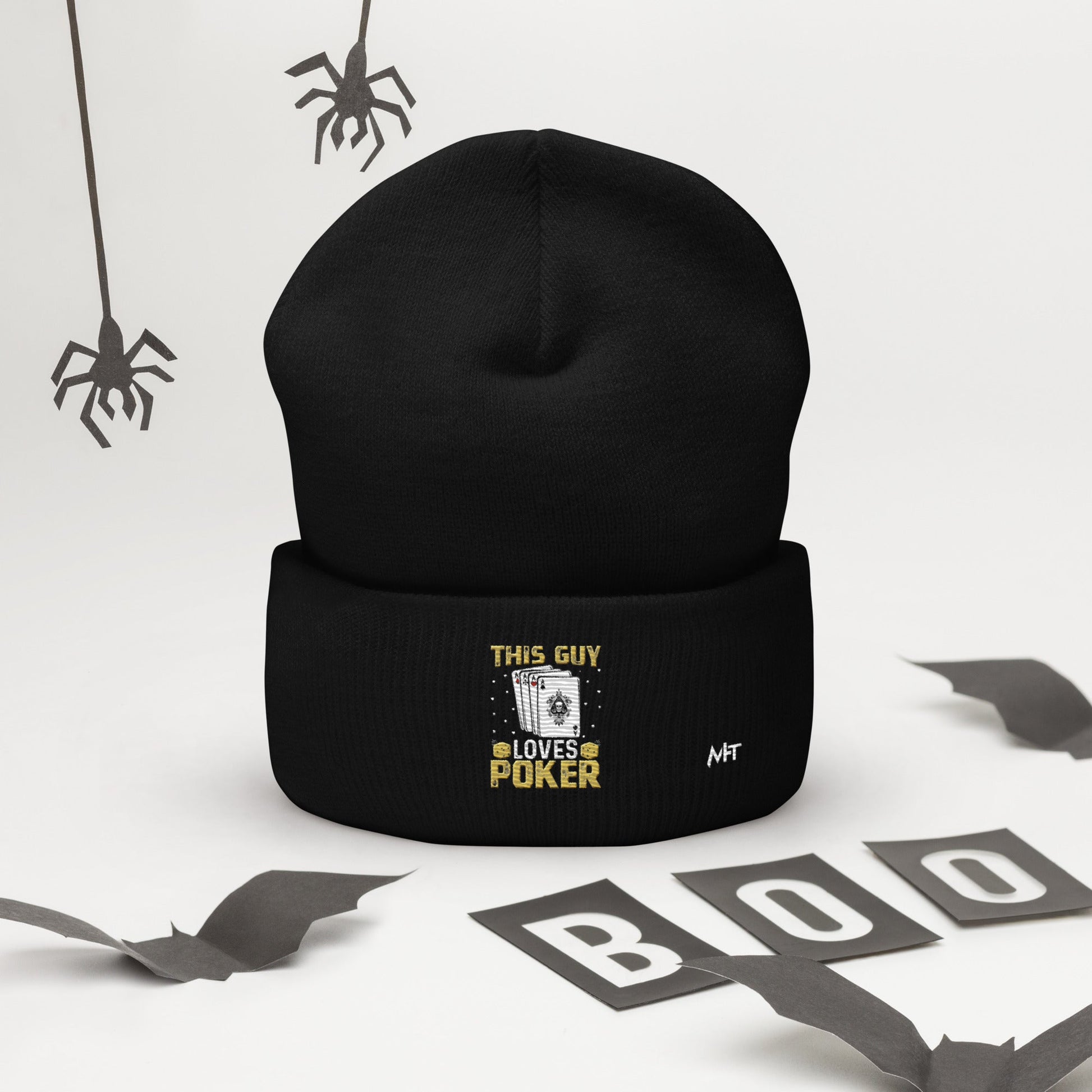 This Guy Loves Poker - Cuffed Beanie by DarkByteGear