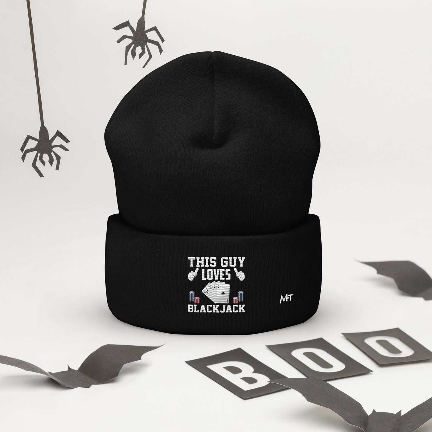 This Guy Loves Black Jack V1 - Cuffed Beanie by DarkByteGear