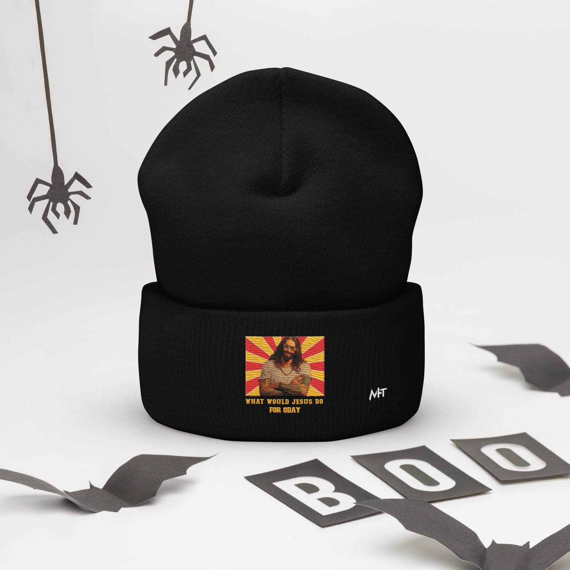 What would Jesus do for 0day v1 - Cuffed Beanie by DarkByteGear
