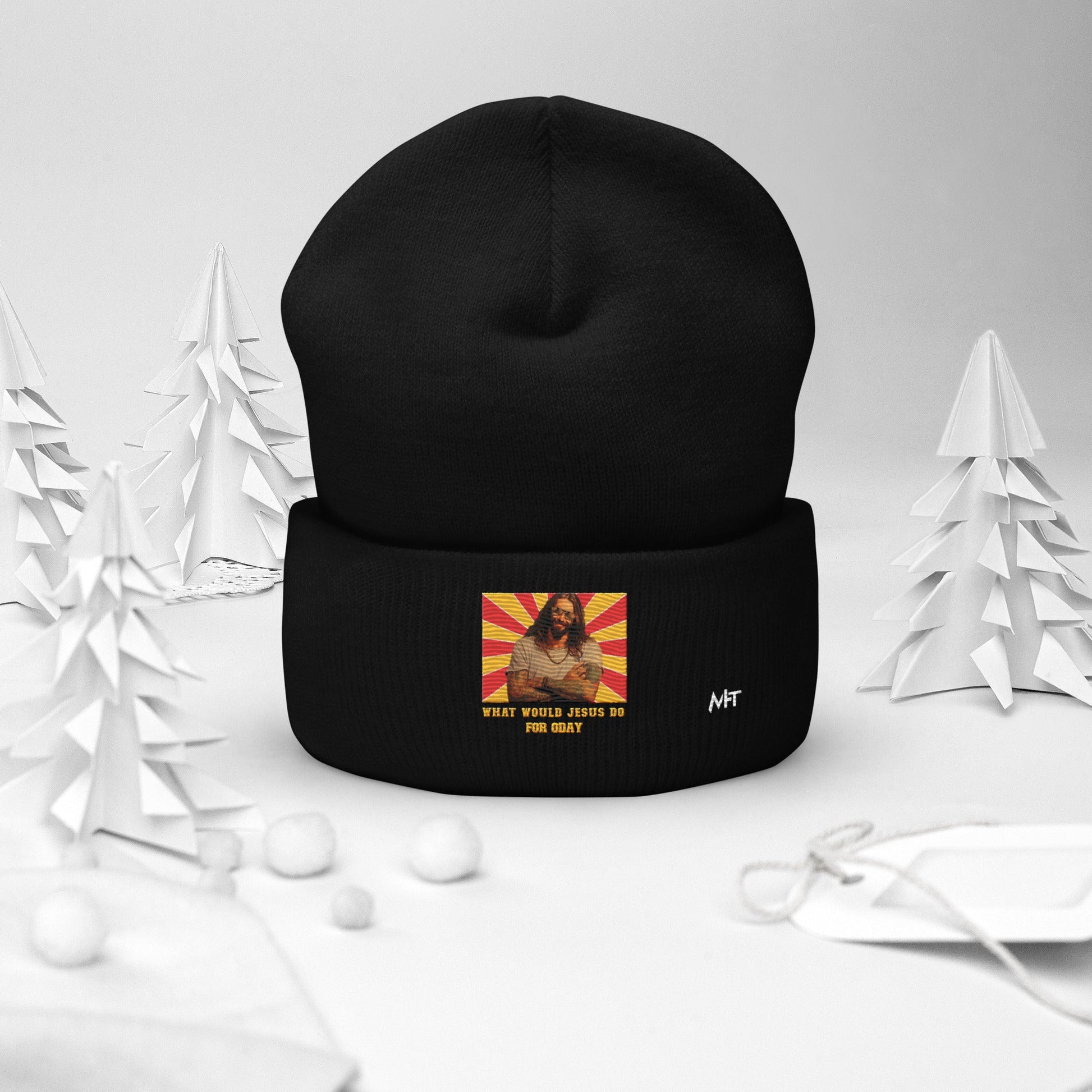 What would Jesus do for 0day v1 - Cuffed Beanie by DarkByteGear