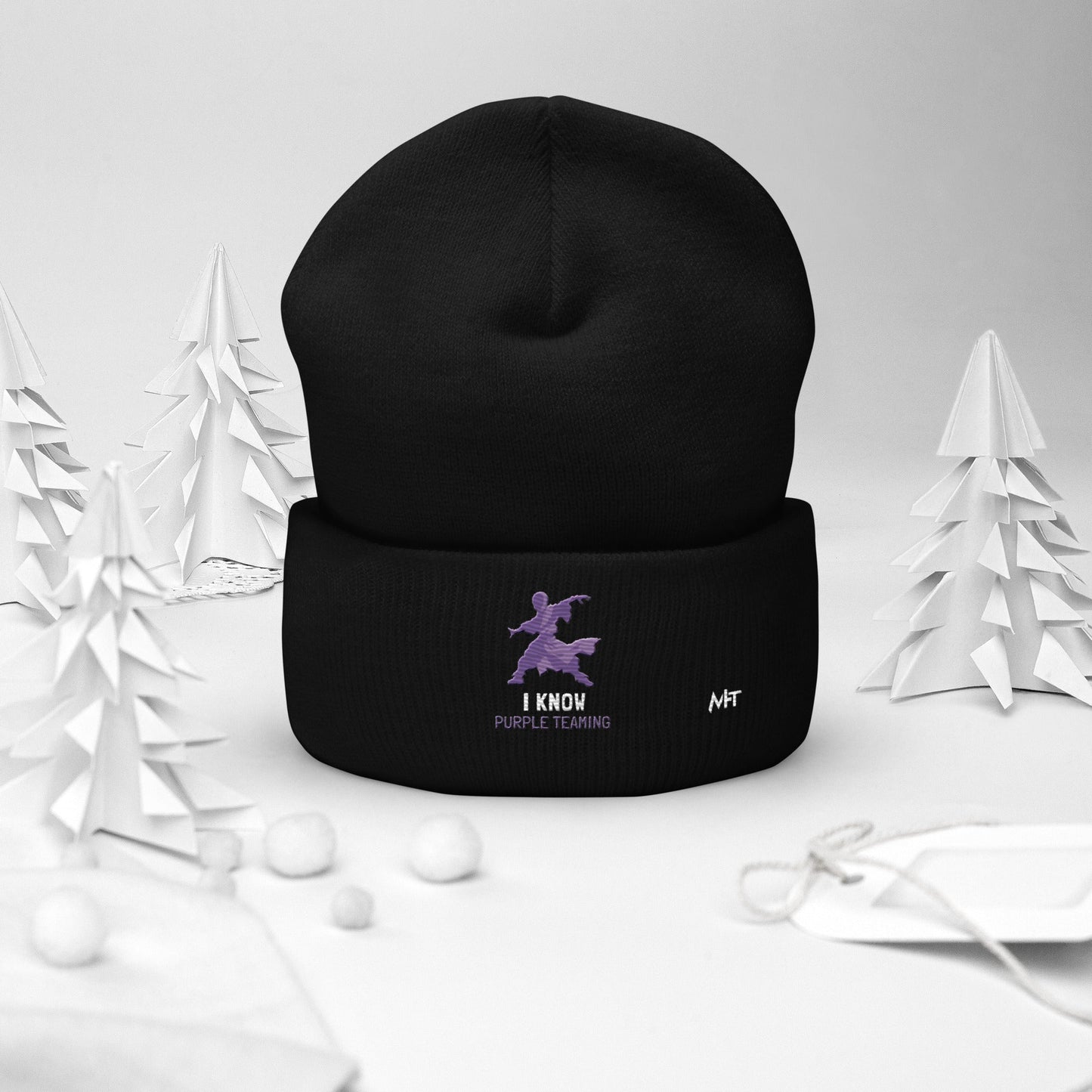 I Know Purple Teaming - Cuffed Beanie by DarkByteGear