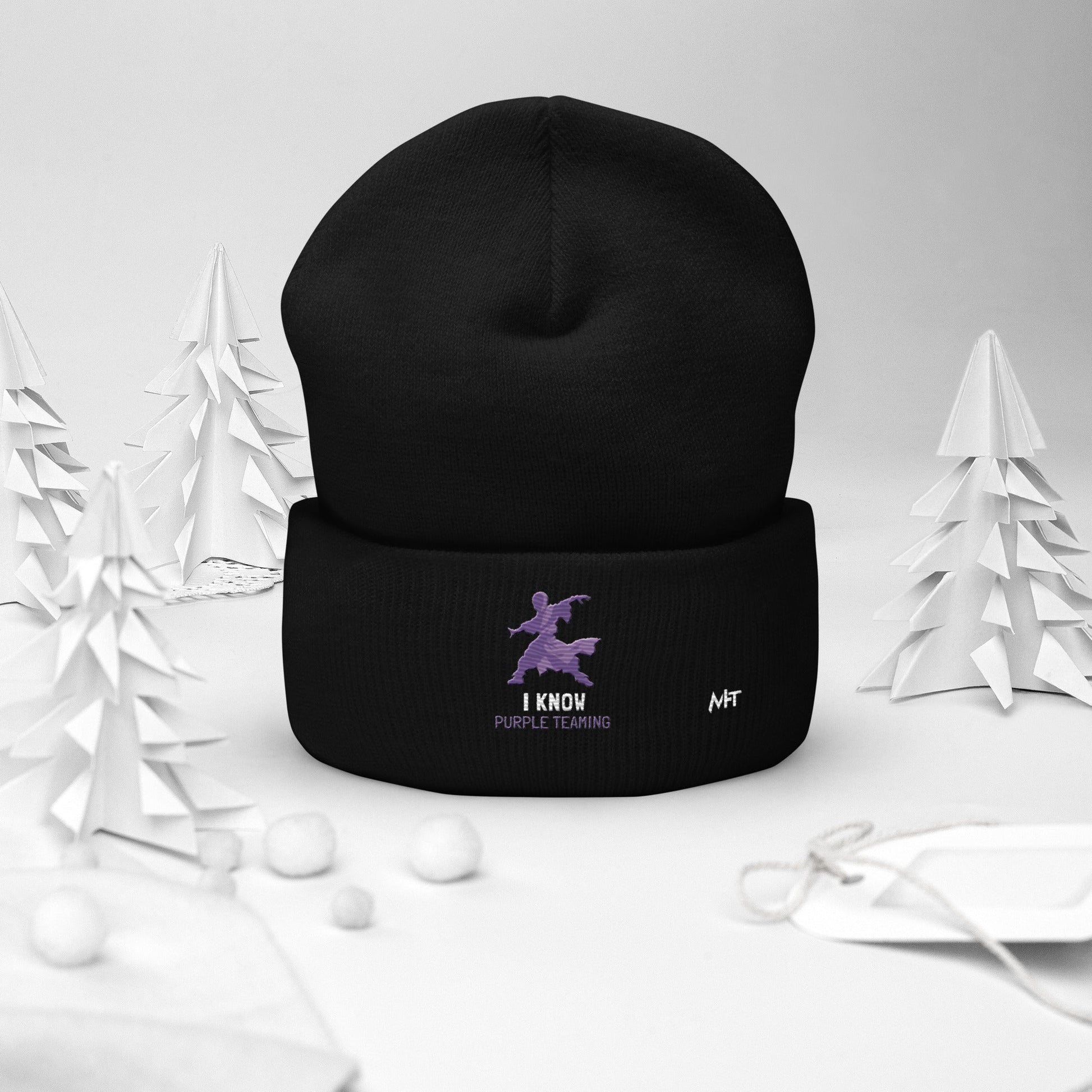 I Know Purple Teaming - Cuffed Beanie by DarkByteGear