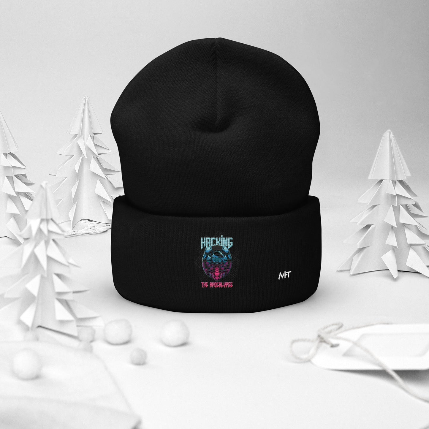Hacking the apocalypse V2 - Cuffed Beanie by DarkByteGear