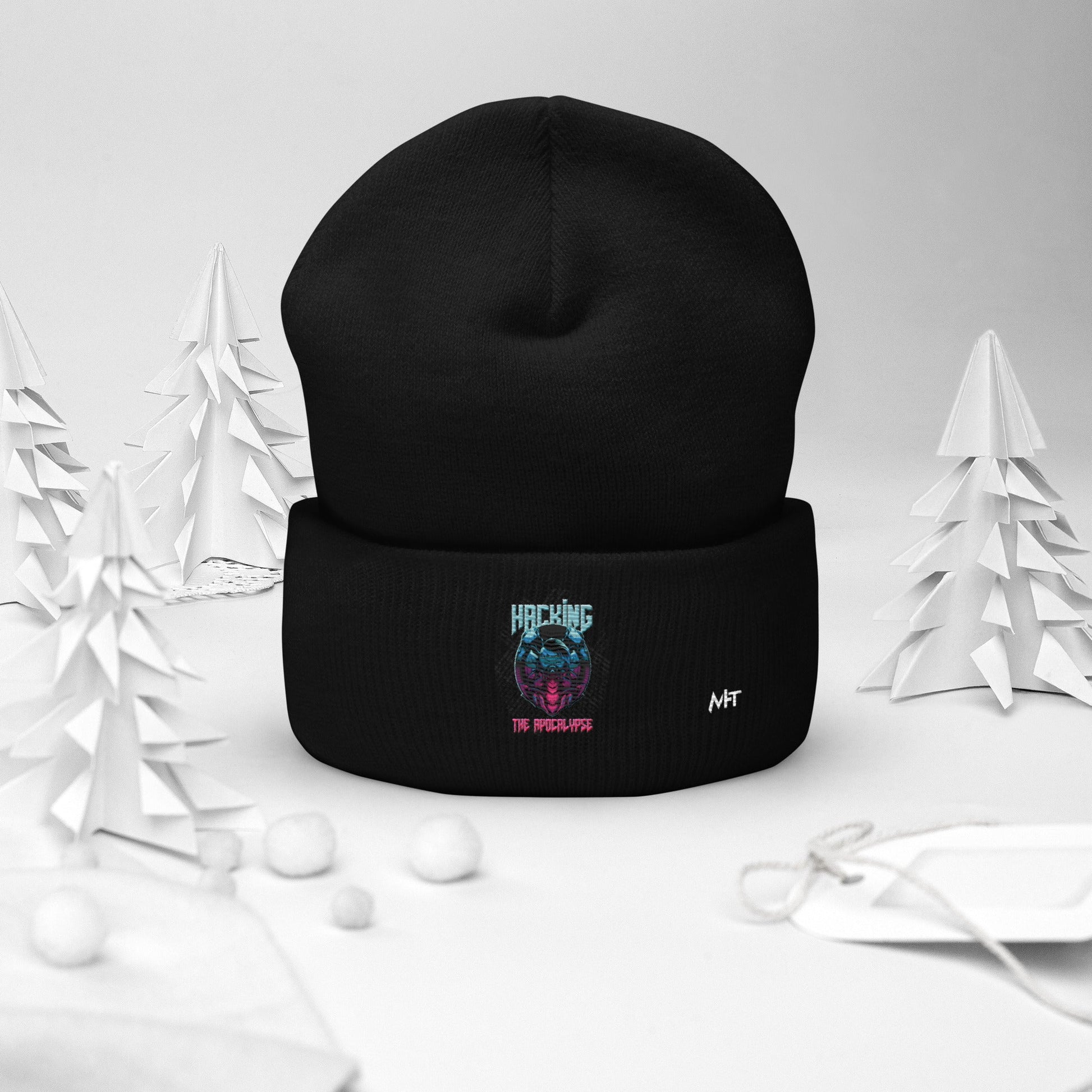 Hacking the apocalypse V2 - Cuffed Beanie by DarkByteGear