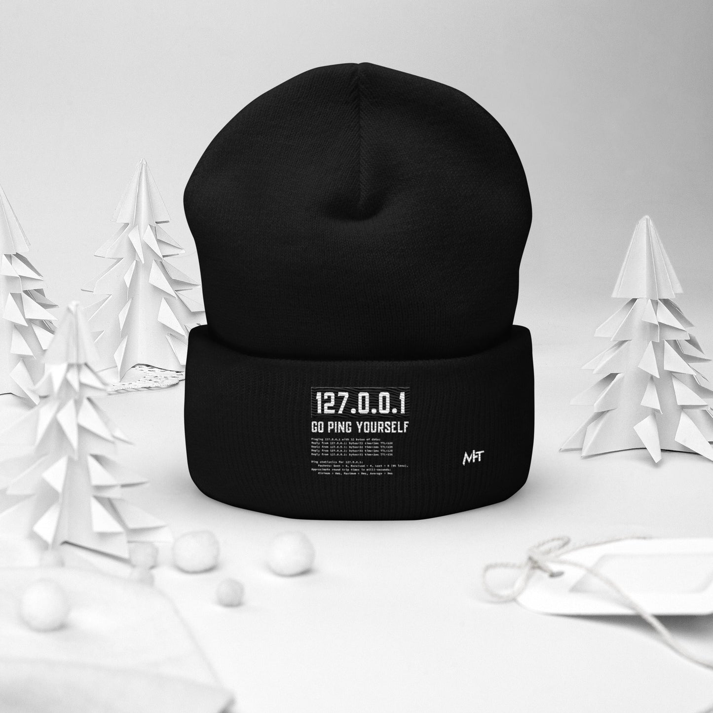 Go ping yourself - Cuffed Beanie by DarkByteGear