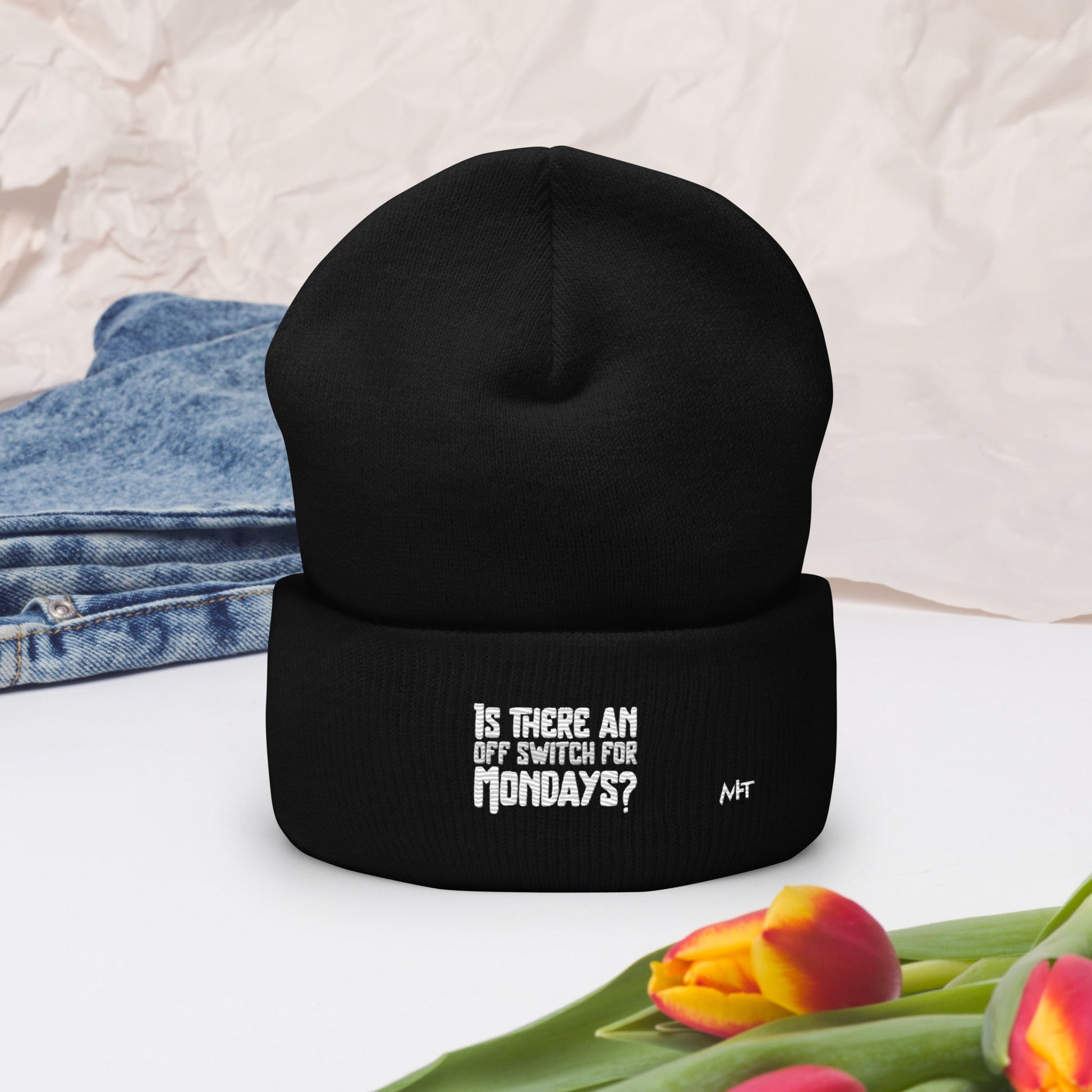 Is there an OFF switch for Mondays? - Cuffed Beanie by DarkByteGear