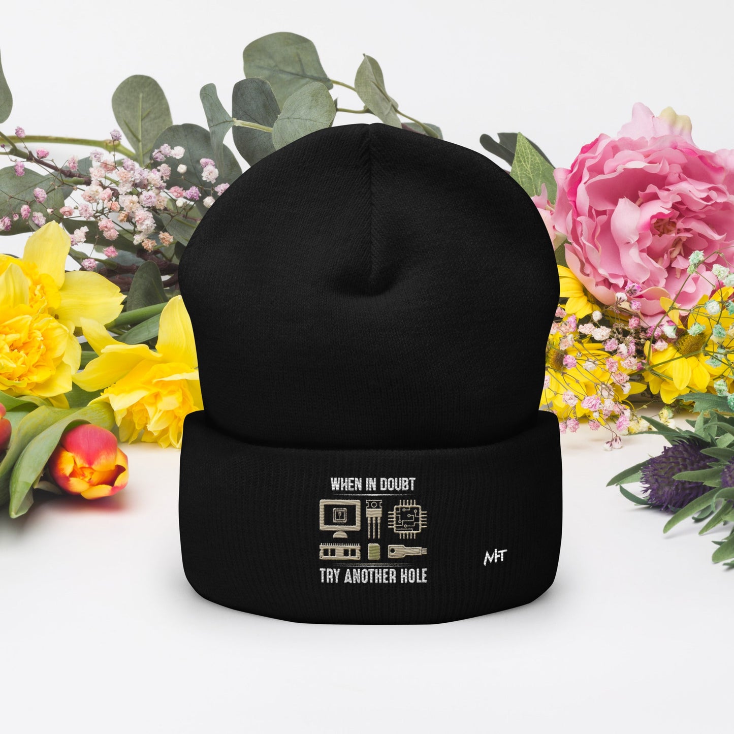When in doubt, Try another hole V1 - Cuffed Beanie by DarkByteGear