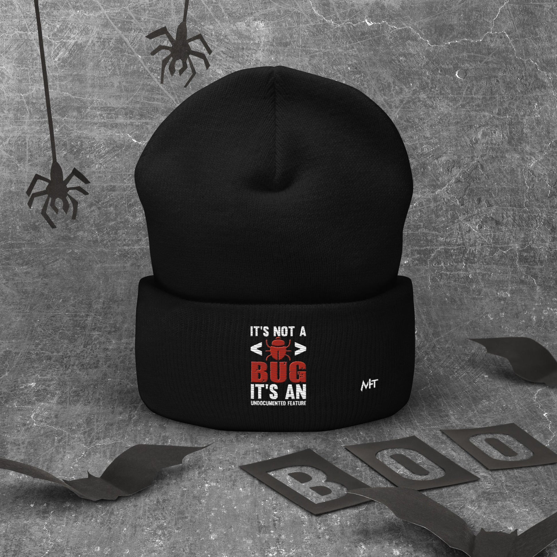 It's not a Bug; it's an Undocumented Feature - Cuffed Beanie by DarkByteGear