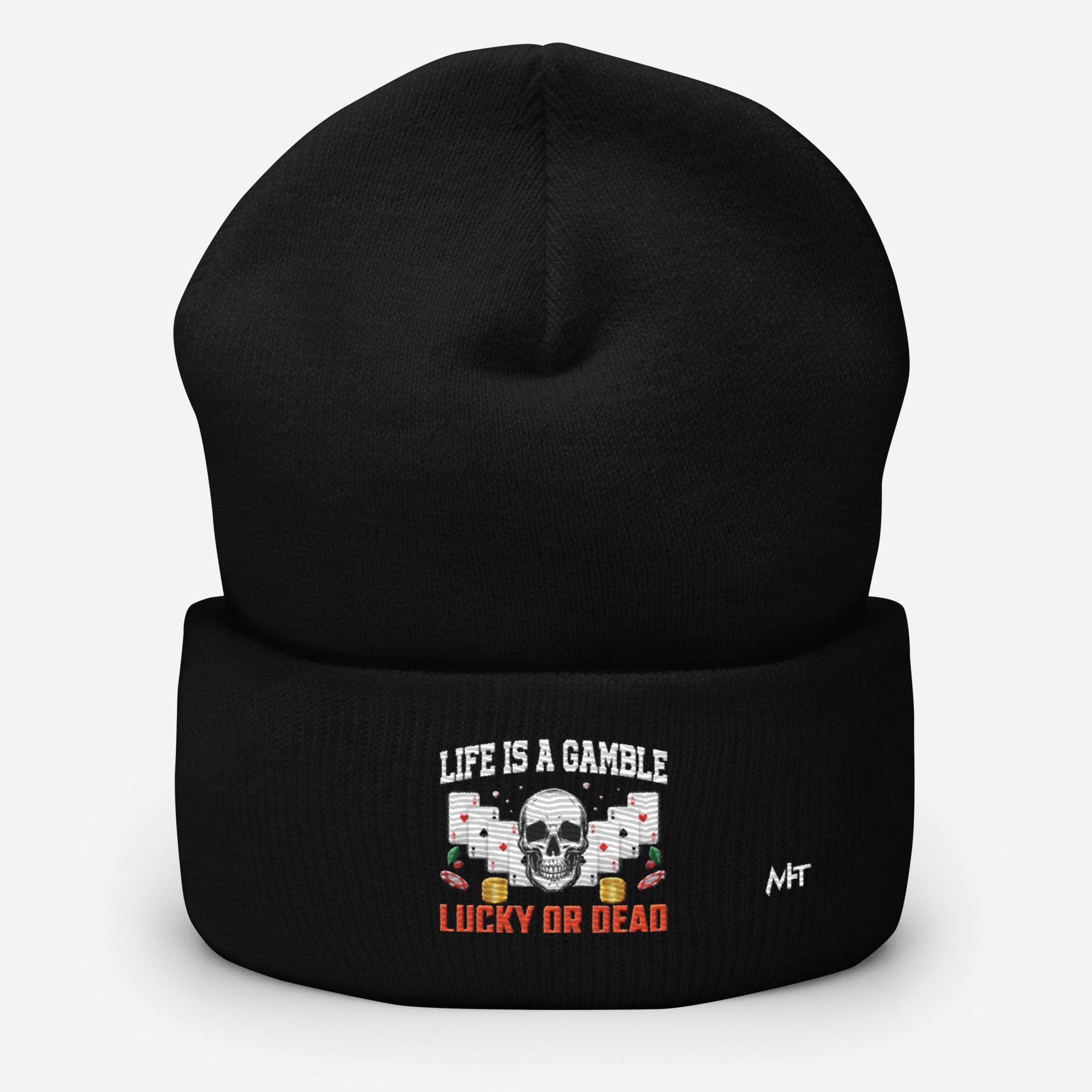 Life is a Gamble; Lucky or Dead - Cuffed Beanie by DarkByteGear