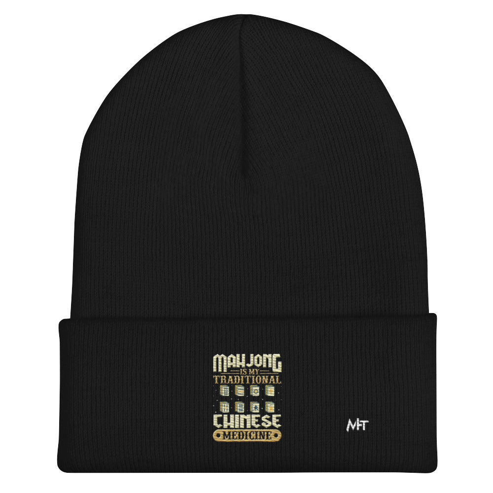 Mahjong is my Traditional Chinese Medicine - Cuffed Beanie by DarkByteGear