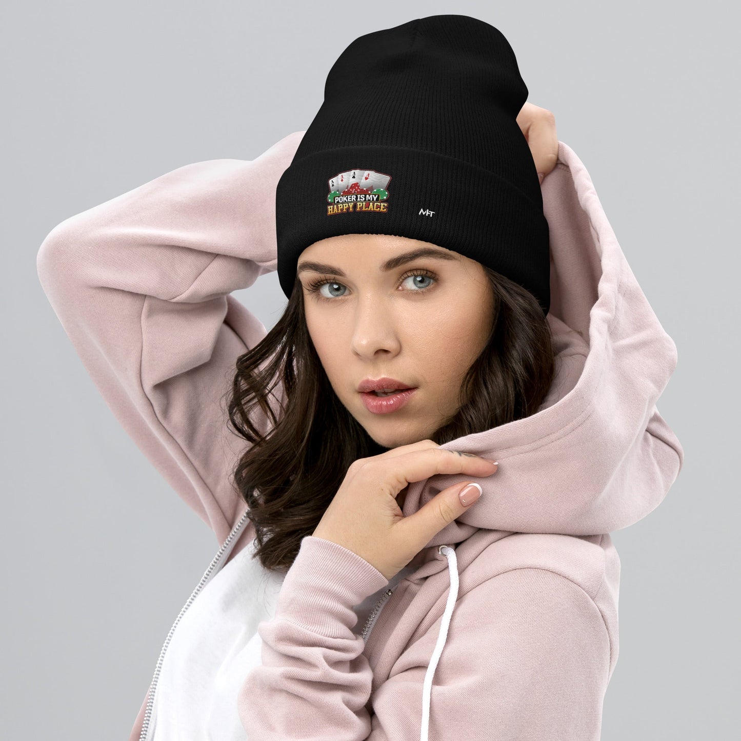 Poker Dad is like a Normal Dad but much Cooler - Cuffed Beanie by DarkByteGear