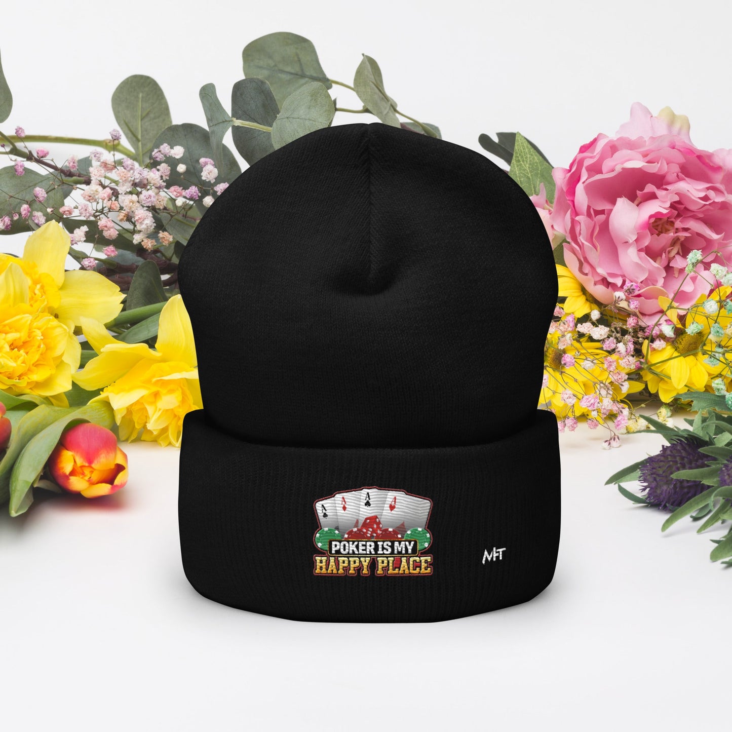 Poker Dad is like a Normal Dad but much Cooler - Cuffed Beanie by DarkByteGear