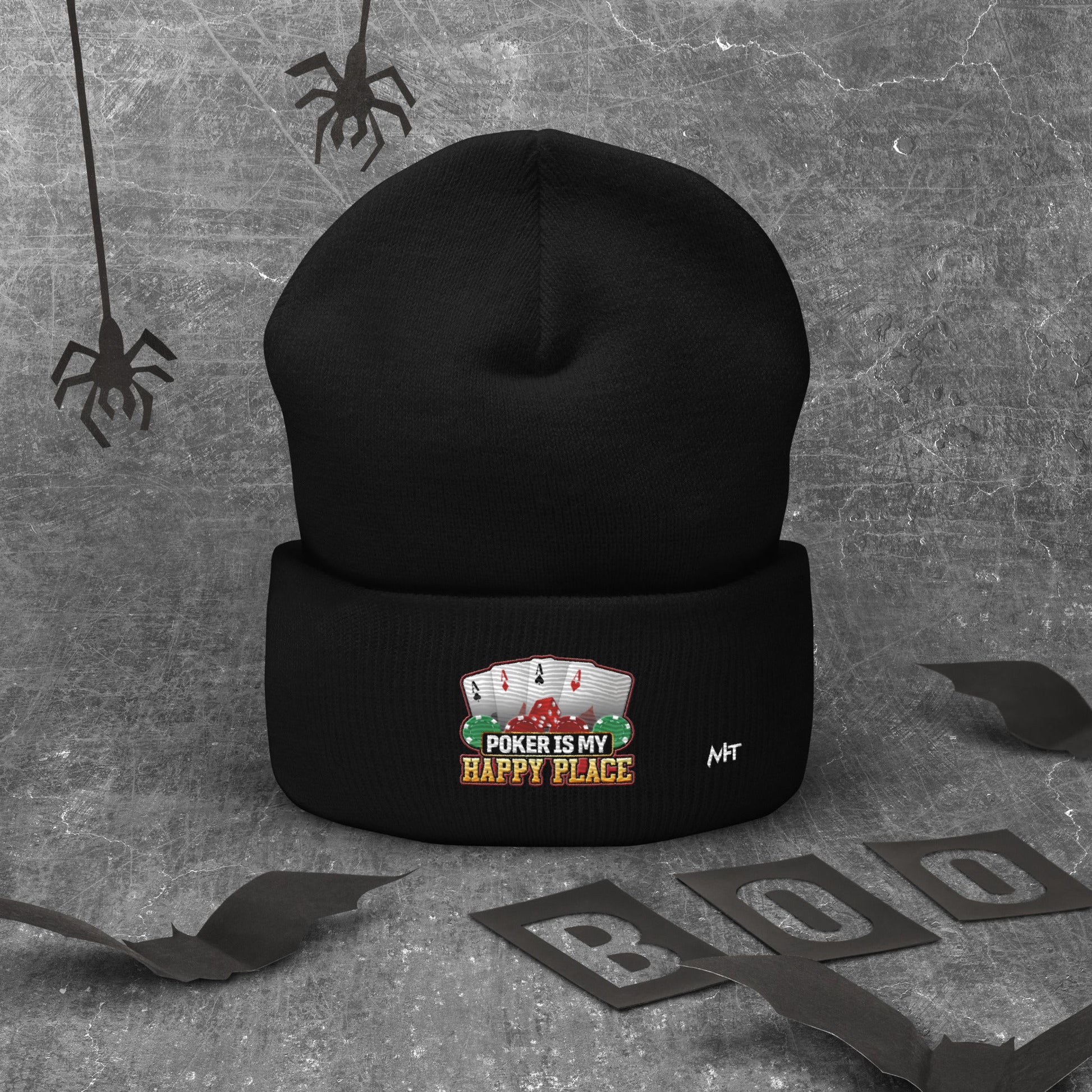 Poker Dad is like a Normal Dad but much Cooler - Cuffed Beanie by DarkByteGear
