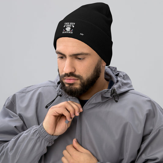 This Guy Loves Black Jack - Cuffed Beanie by DarkByteGear