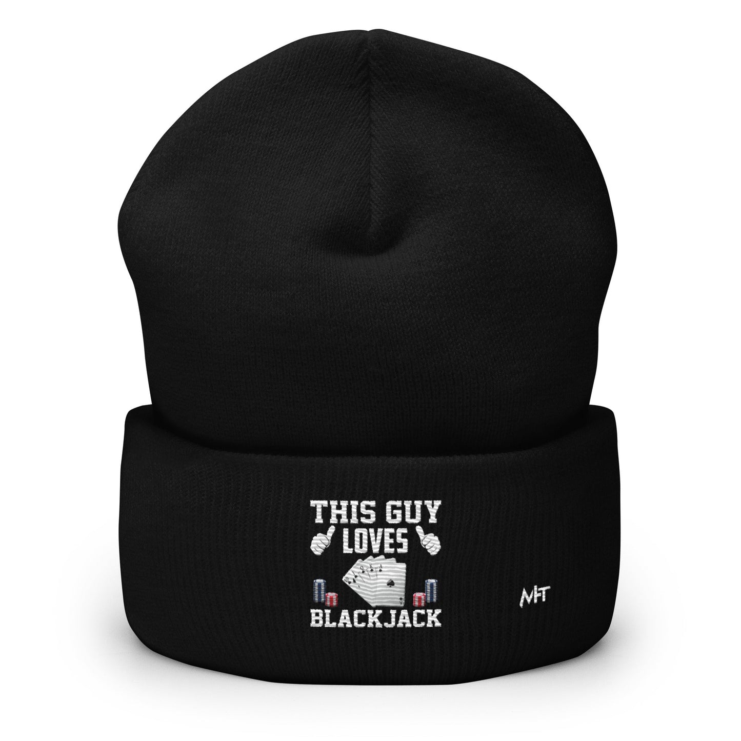 This Guy Loves Black Jack V1 - Cuffed Beanie by DarkByteGear