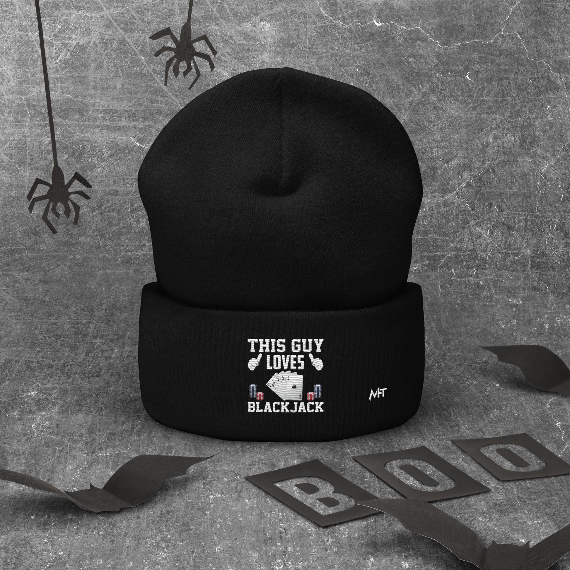This Guy Loves Black Jack V1 - Cuffed Beanie by DarkByteGear