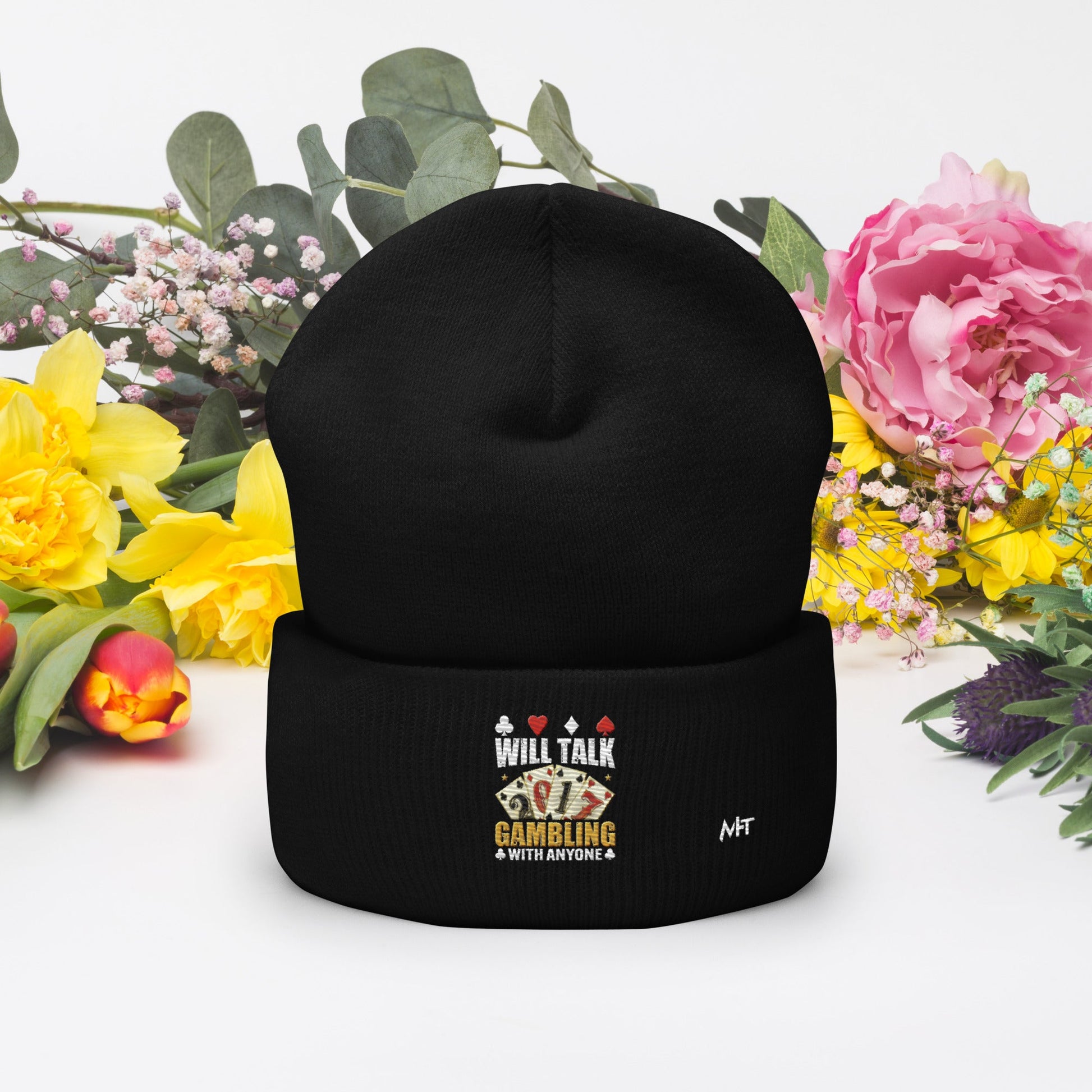 Will Talk about Gambling with everyone - Cuffed Beanie by DarkByteGear