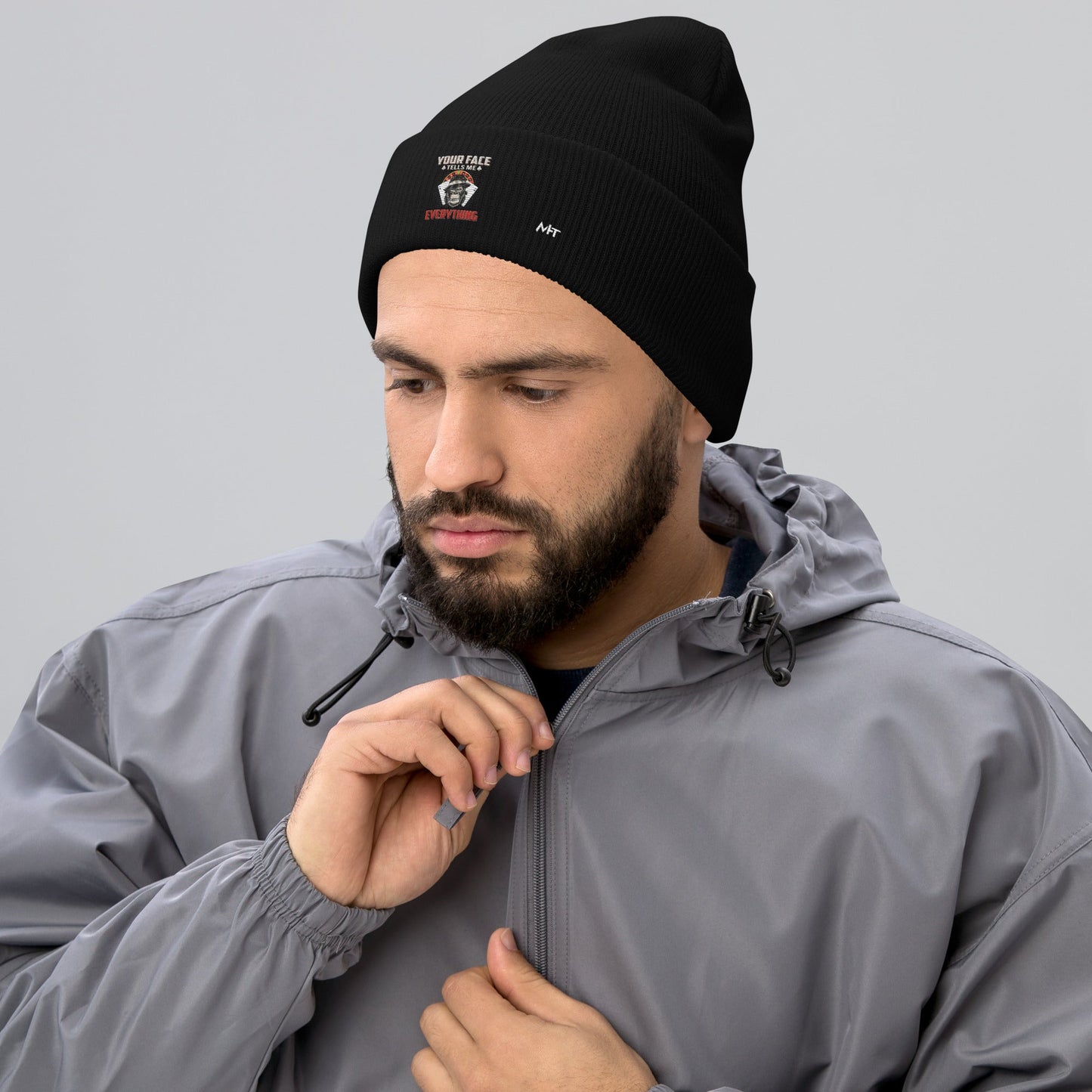Your Face Tells me Everything - Cuffed Beanie by DarkByteGear
