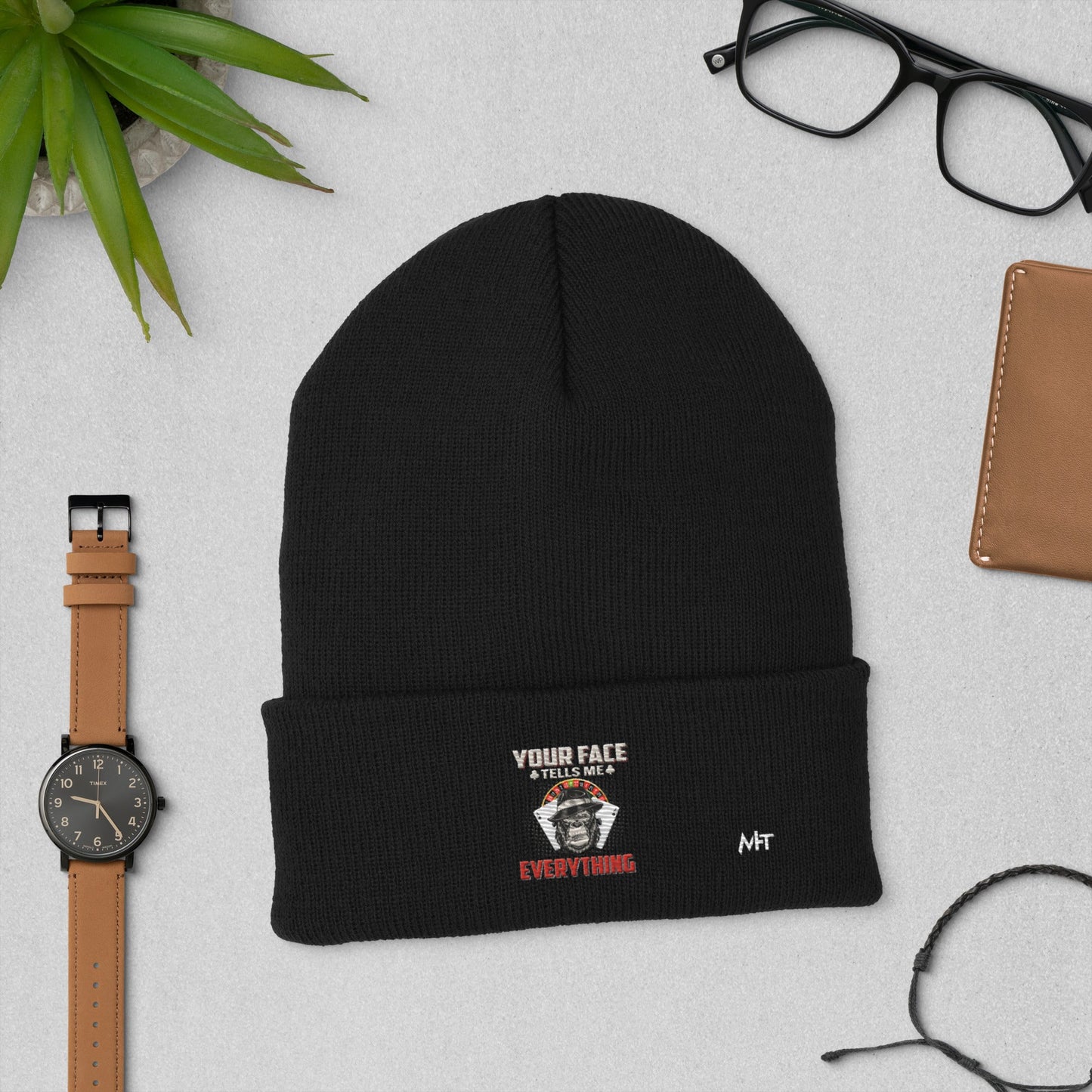 Your Face Tells me Everything - Cuffed Beanie by DarkByteGear