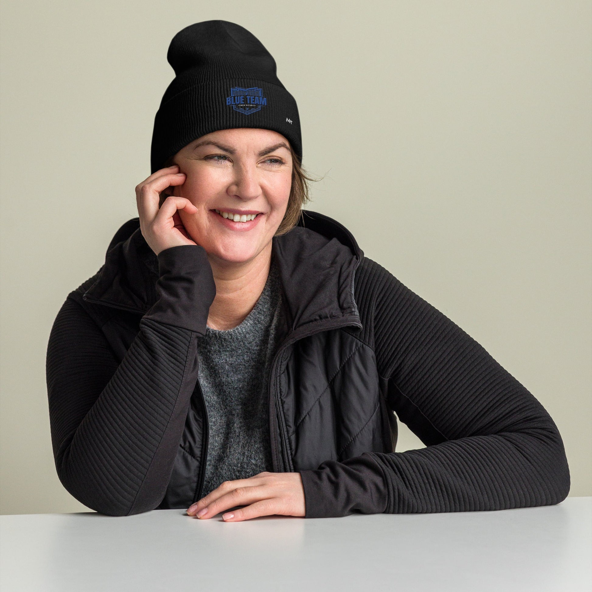 Cyber Security Blue Team - Cuffed Beanie by DarkByteGear