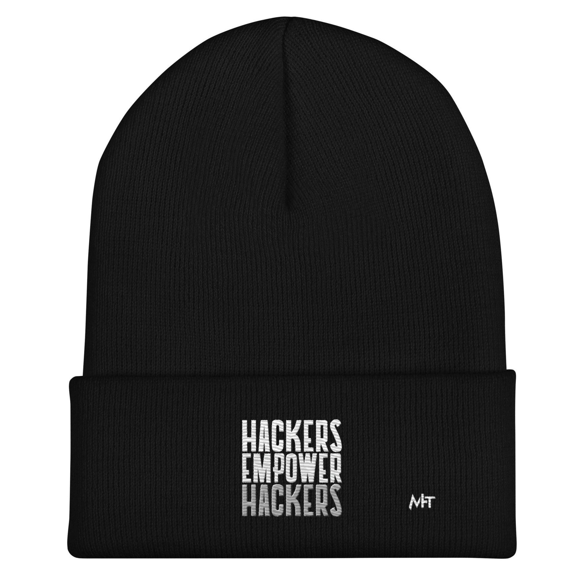 Hackers Empower Hackers - Cuffed Beanie by DarkByteGear