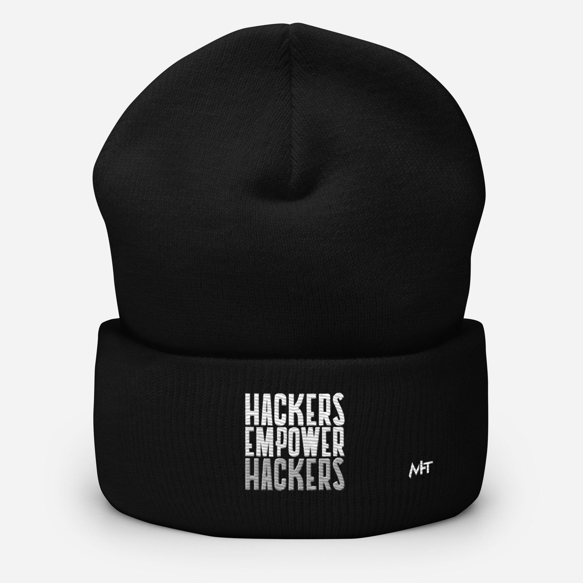 Hackers Empower Hackers - Cuffed Beanie by DarkByteGear