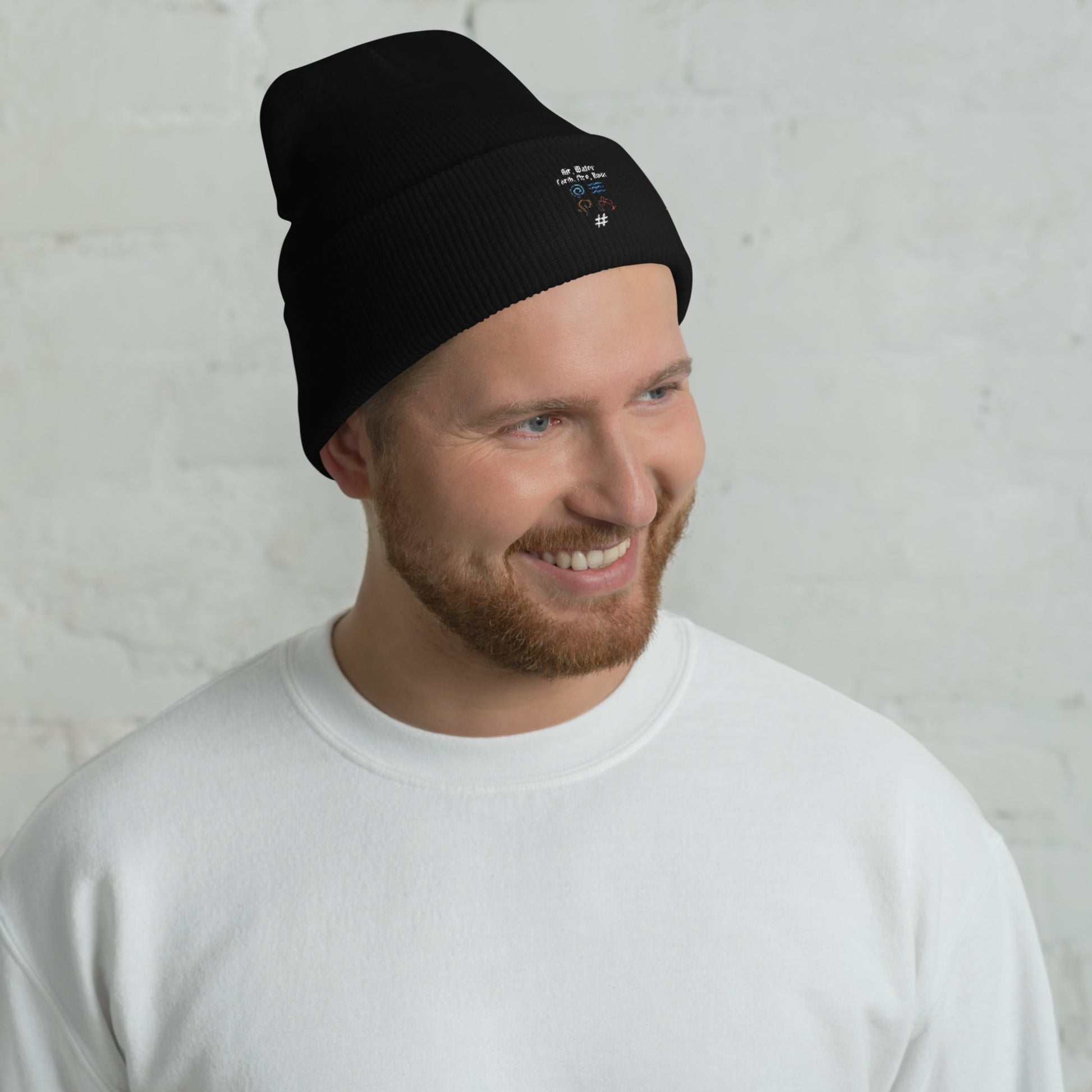 Air, Water, Earth, Fire, Root - Cuffed Beanie by DarkByteGear