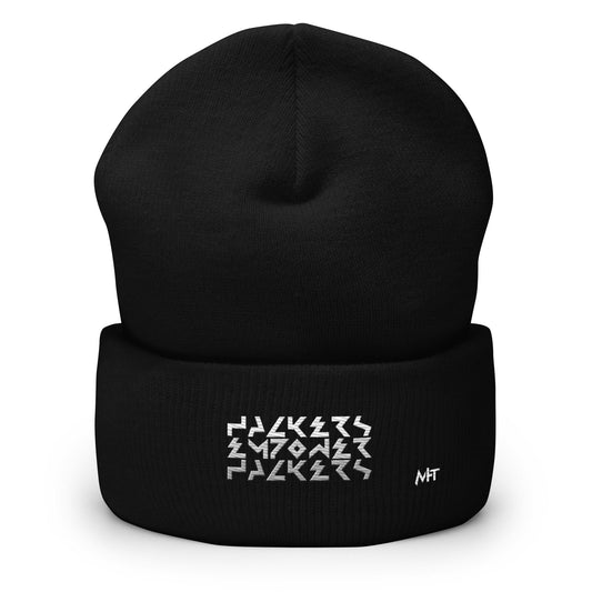 Hackers Empower Hackers V4 - Cuffed Beanie by DarkByteGear