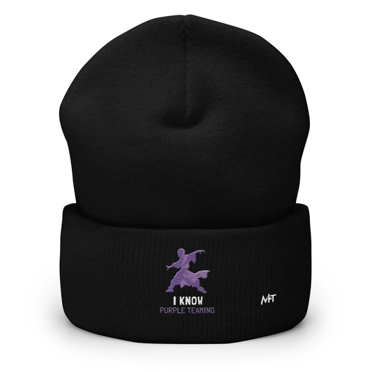 I Know Purple Teaming - Cuffed Beanie by DarkByteGear