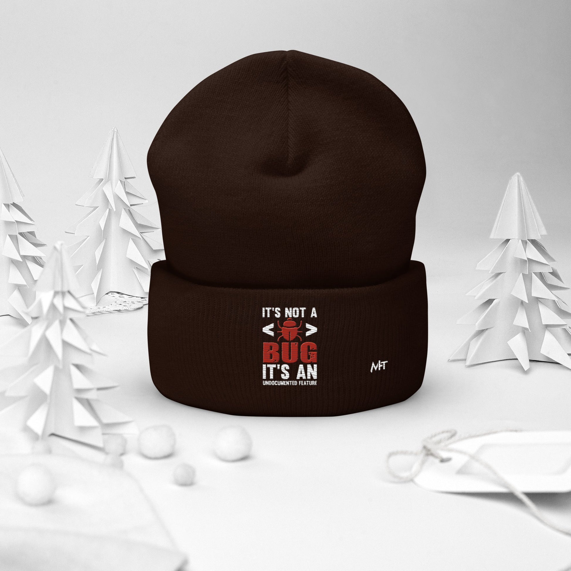 It's not a Bug; it's an Undocumented Feature - Cuffed Beanie by DarkByteGear