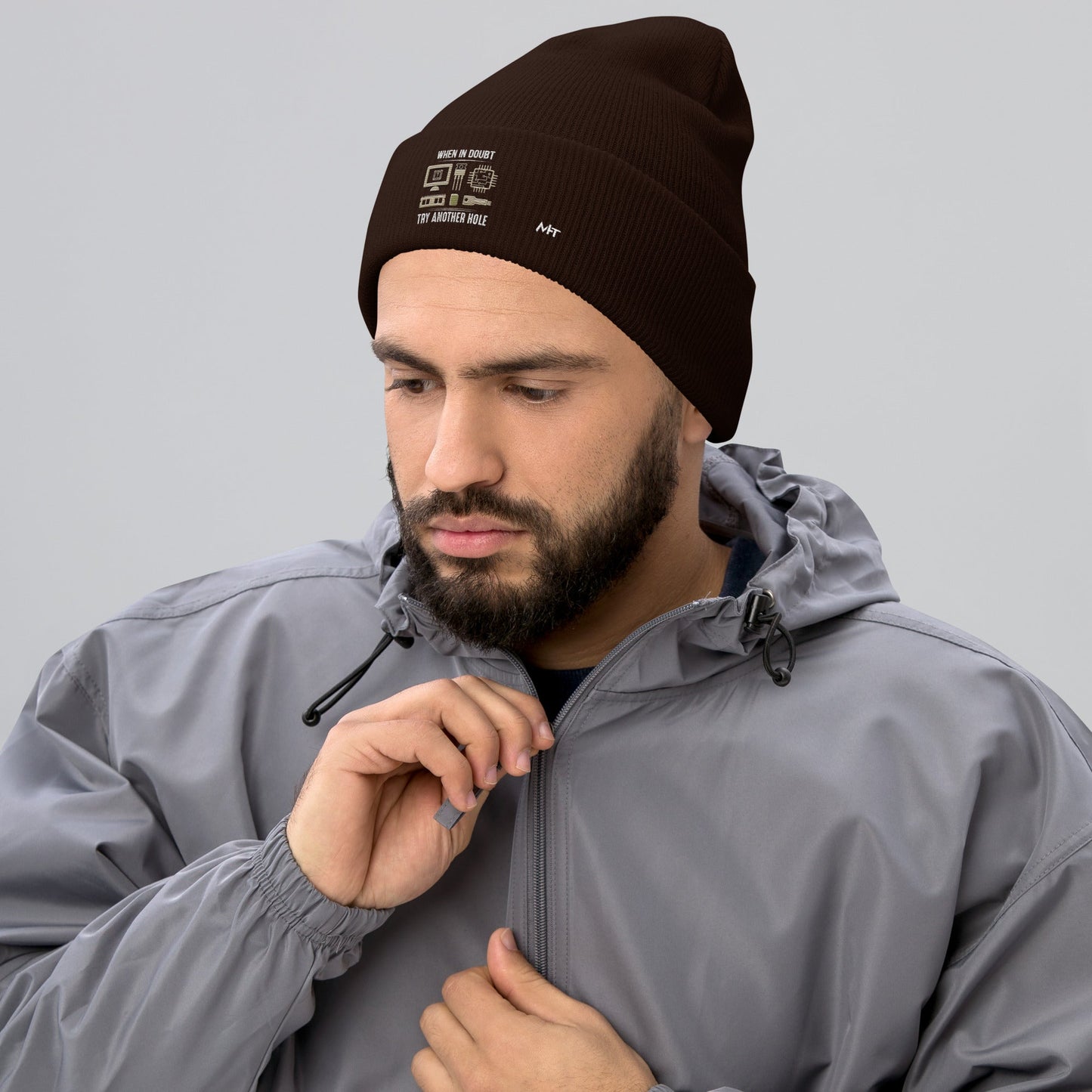 When in doubt, Try another hole V1 - Cuffed Beanie by DarkByteGear