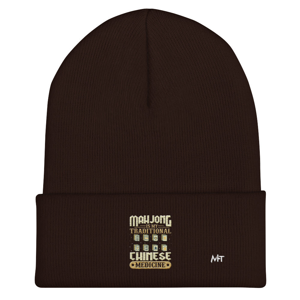 Mahjong is my Traditional Chinese Medicine - Cuffed Beanie by DarkByteGear