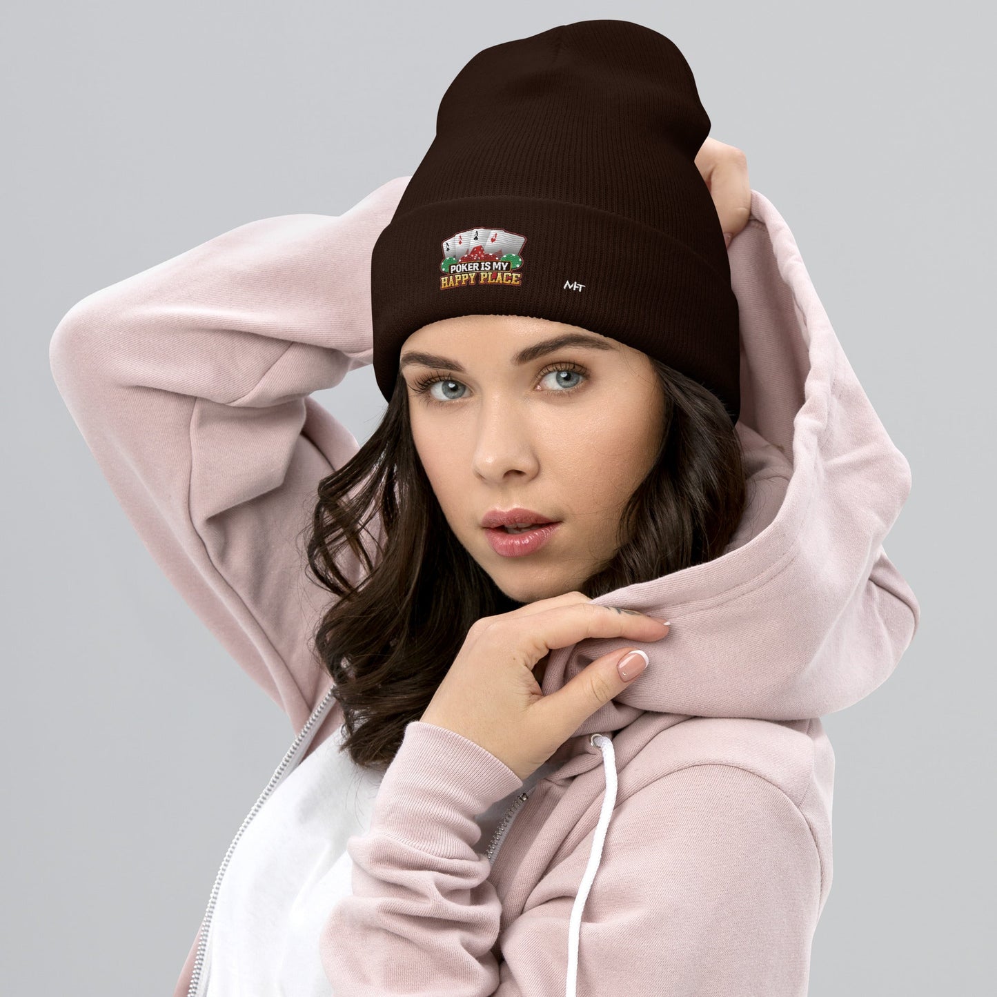 Poker Dad is like a Normal Dad but much Cooler - Cuffed Beanie by DarkByteGear