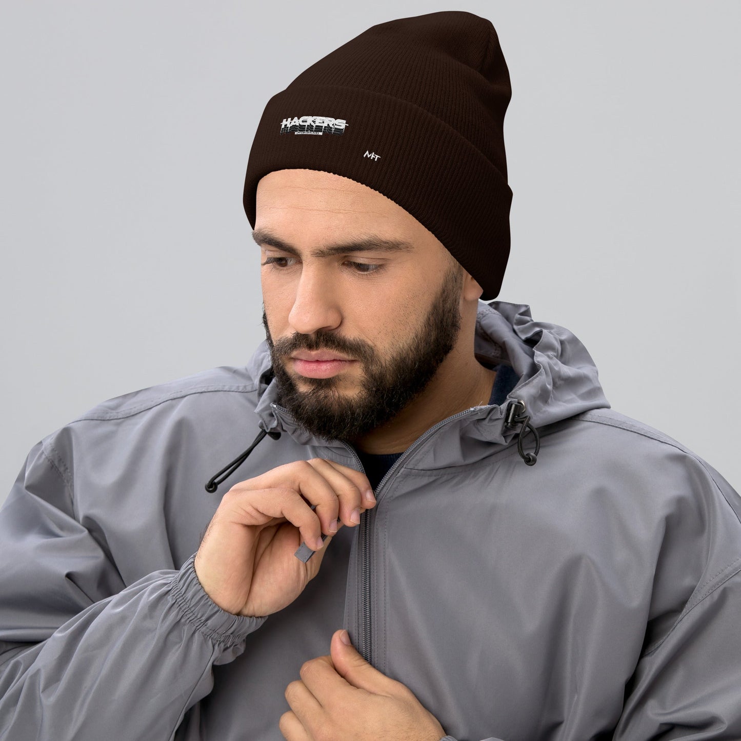 Hackers Empower Hackers V3 - Cuffed Beanie by DarkByteGear