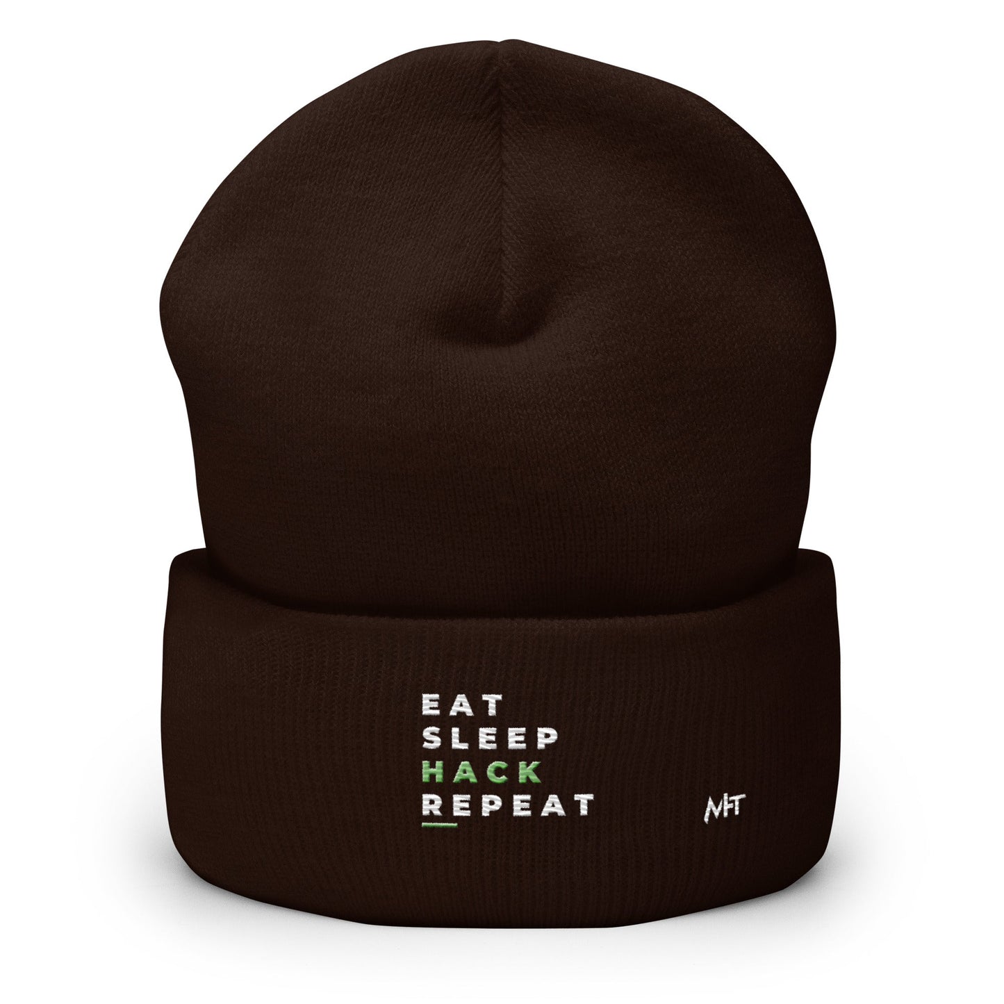 Eat, Sleep, Hack, Repeat V2 - Cuffed Beanie by DarkByteGear