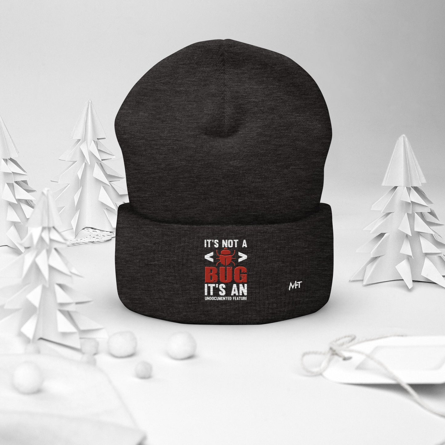 It's not a Bug; it's an Undocumented Feature - Cuffed Beanie by DarkByteGear