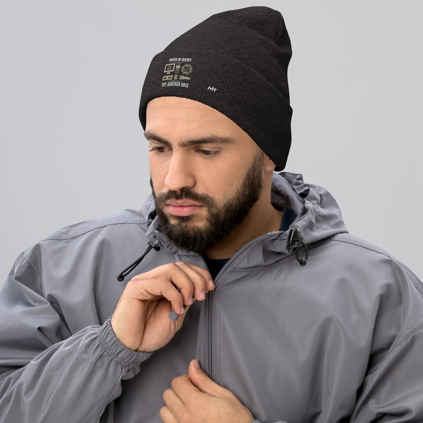 When in doubt, Try another hole V1 - Cuffed Beanie by DarkByteGear