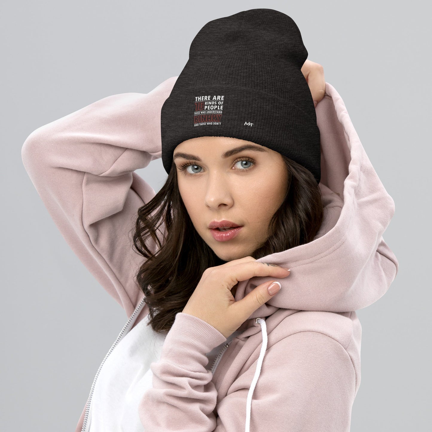 There are 10 kinds of People - Cuffed Beanie by DarkByteGear