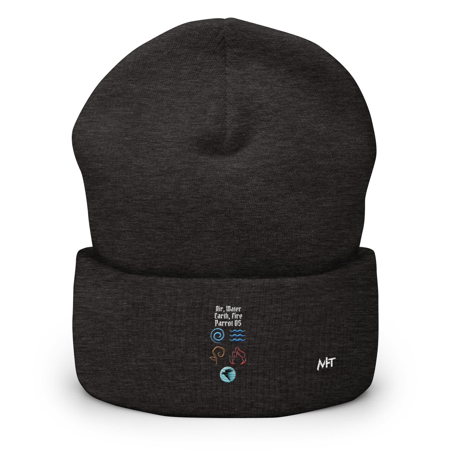 Air, Water, Earth, Fire, Parrot OS - Cuffed Beanie by DarkByteGear
