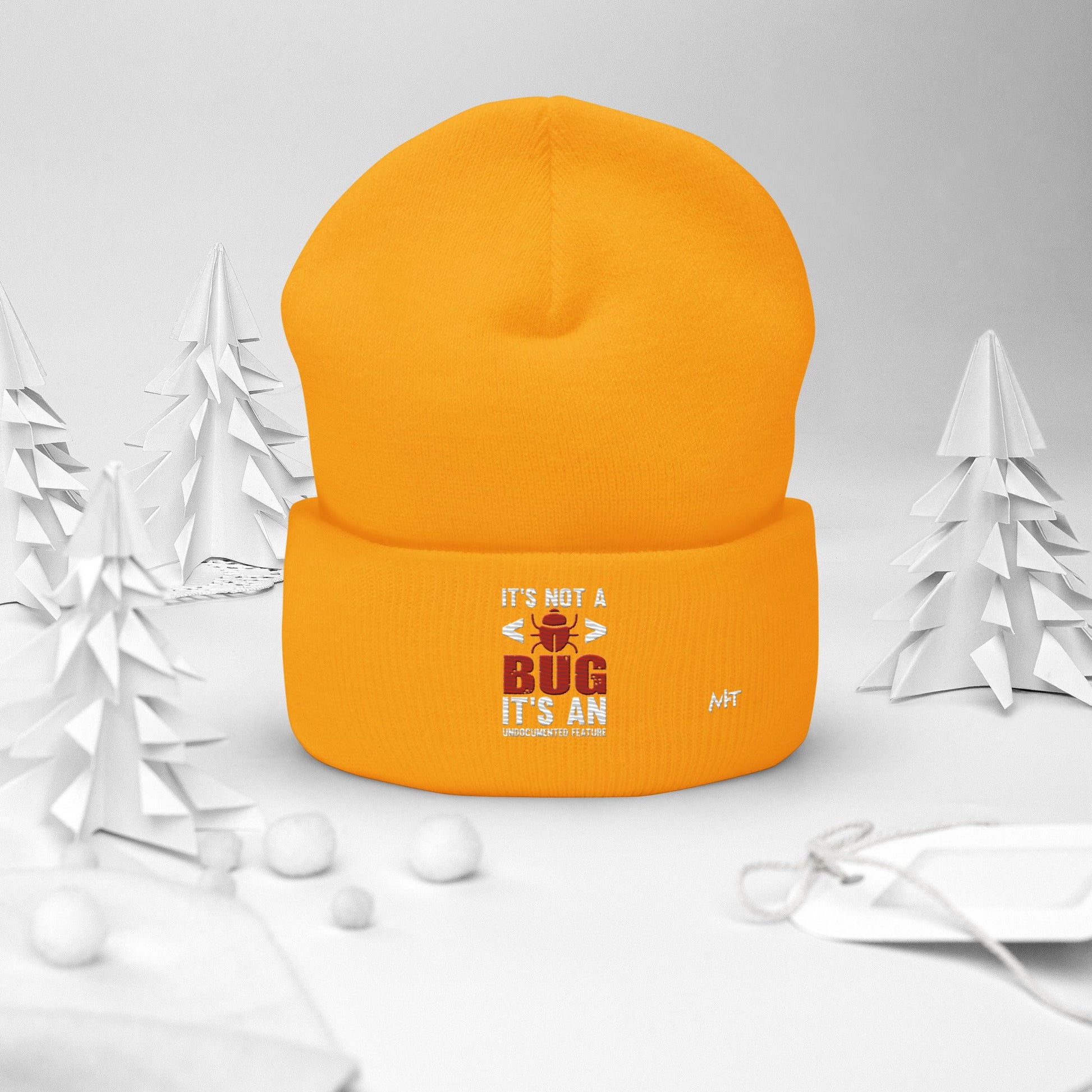 It's not a Bug; it's an Undocumented Feature - Cuffed Beanie by DarkByteGear