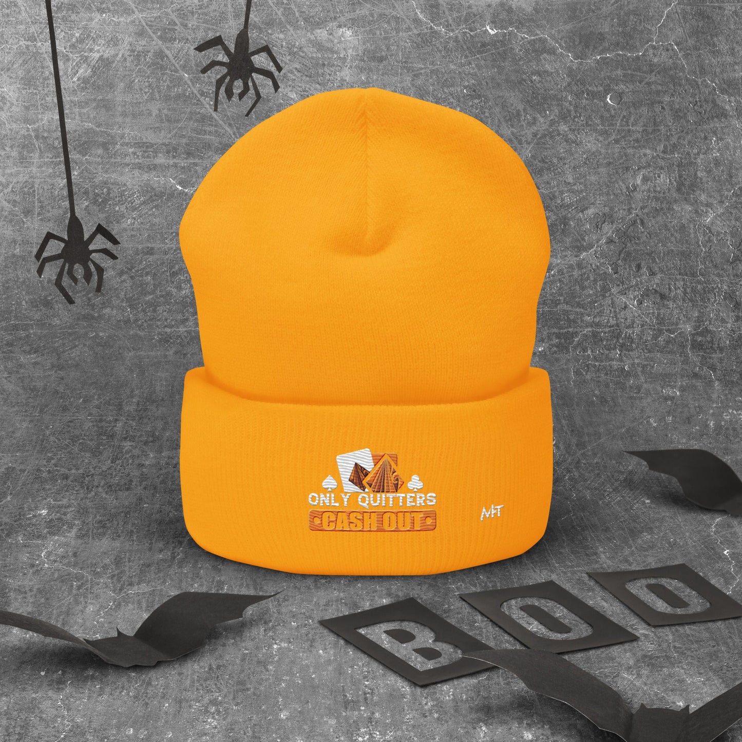 Only Quitters Cash Out - Cuffed Beanie by DarkByteGear