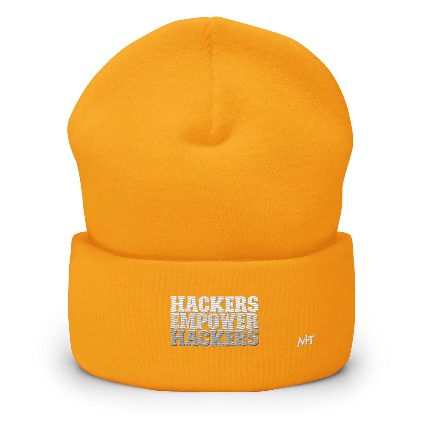 Hackers Empower Hackers V2 - Cuffed Beanie by DarkByteGear