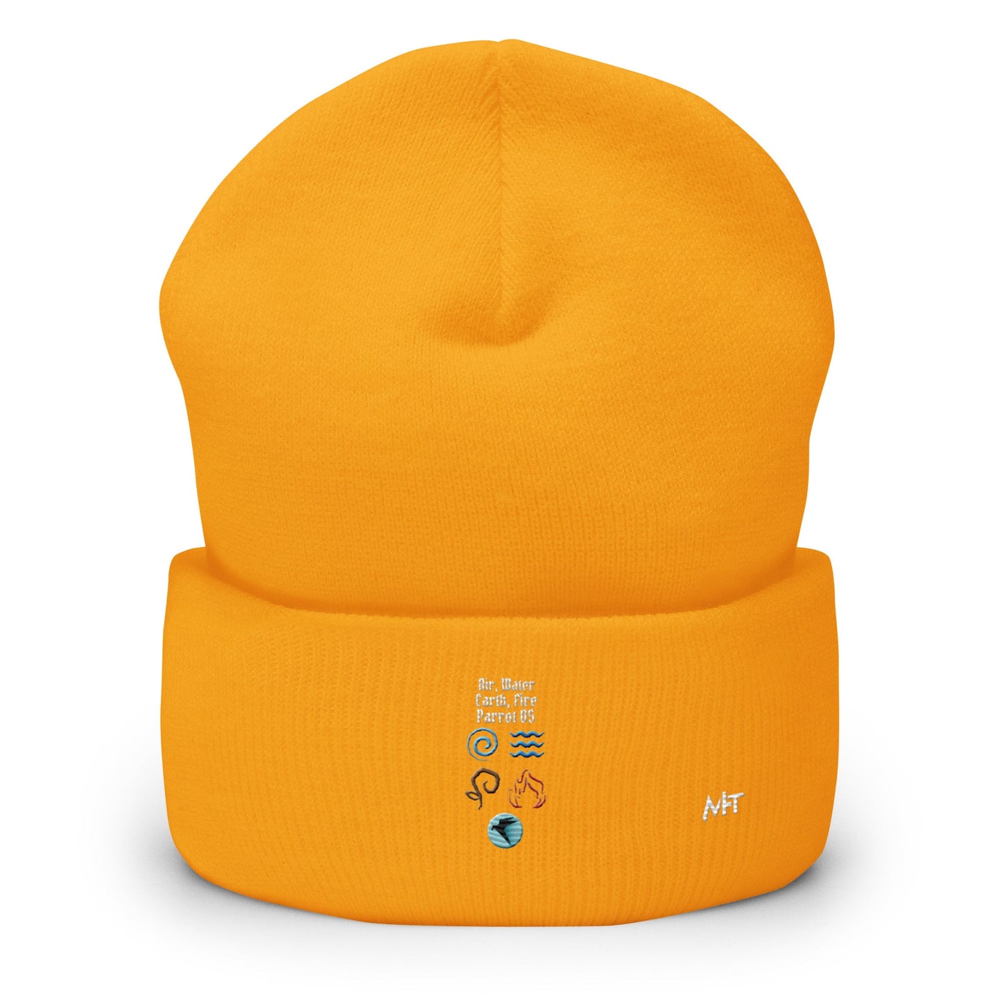 Air, Water, Earth, Fire, Parrot OS - Cuffed Beanie by DarkByteGear